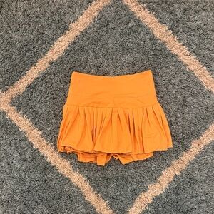Vibrant Orange Women's Pleated Skorts minor damage